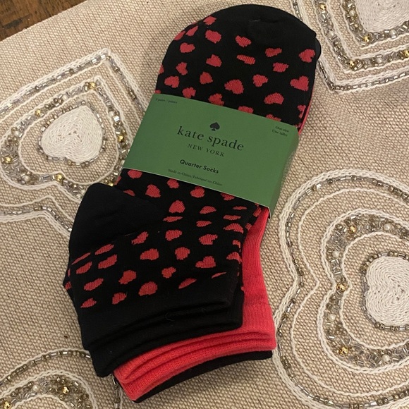 Kate Spade Quarter Socks- 3 pair - Picture 2 of 5